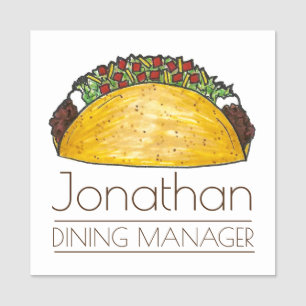 Mexikanisches Restaurant Küche harte Muschel Taco Namensschild