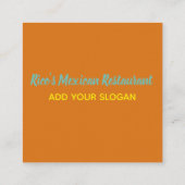 Mexikanisches Restaurant Quadratische Visitenkarte (Rückseite)