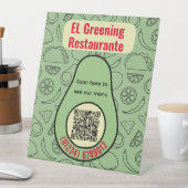 Mexikanisches Restaurant Spanischer Avocado Taco Q Sockelschild (In Situ)