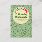 Mexikanisches Restaurant Spanischer Avocado Taco Q Visitenkarte (Vorderseite)