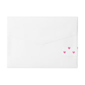 Mexikanisches rosa Glitzer-Herz-Muster Rundum-Adressaufkleber (Rückseite)