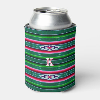 Mexikanisches Sarapusmuster mit Monogramm Dosenkühler