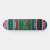 Mexikanisches Sarapusmuster mit Monogramm Skateboard (Horizontal)