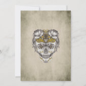 Mexikanisches SchädelHalloween-Party Einladung (Rückseite)