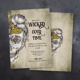 Mexikanisches SchädelHalloween-Party Einladung