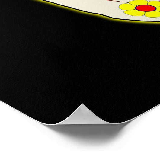 mexikanisches Schädelposter Poster (Ecke)