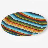 Mexikanisches Serape Fiesta Party Pappteller (Schrägansicht)