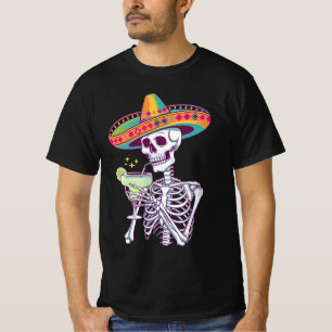 Mexikanisches Skelett Cinco De Mayo Margarita-Part T-Shirt
