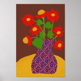 Mexikanisches Sonnenblumenposter Poster