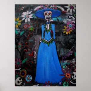 MEXIKANISCHES SONNENDIA DE LOS MUERTOS POSTER