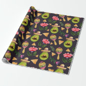 mexikanisches Spicy Fiesta Wrapping Paper Geschenkpapier (Ungerollt)