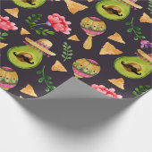 mexikanisches Spicy Fiesta Wrapping Paper Geschenkpapier (Ecke)