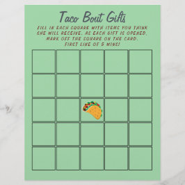Mexikanisches Taco Baby Shower Bingo 🌮 festes Spi