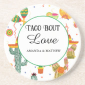 Mexikanisches Taco Bout Liebe Brautparty Gastgesch Getränkeuntersetzer (Vorne)