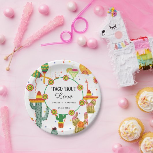 Mexikanisches Taco Bout Liebe Brautparty Gastgesch Pappteller (Party)