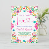 Mexikanisches Taco 'bout Liebe Couple Dusche Einla Einladung (Stehend Vorderseite)