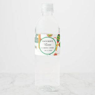 Mexikanisches Taco Bout Liebe Finale Fiesta Brautp Wasserflaschenetikett