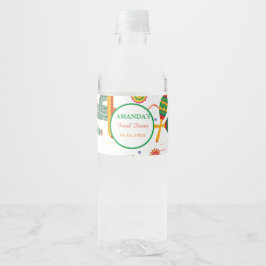 Mexikanisches Taco Bout Liebe Finale Fiesta Brautp Wasserflaschenetikett