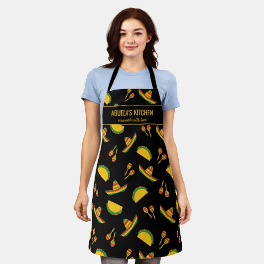 Mexikanisches Taco Restaurant Abuelas Küche Custom Schürze (Getragen)