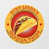 mexikanisches Taco-Template Fensteraufkleber (Blatt)