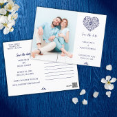 MEXIKANISCHES TALAVERA HERZ SAVE THE DATE POSTKARTE