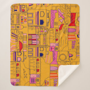 mexikanisches Textil Nahtloses Muster Sherpadecke