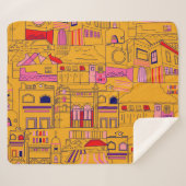 mexikanisches Textil Nahtloses Muster Sherpadecke (Vorderseite (Horizontal))