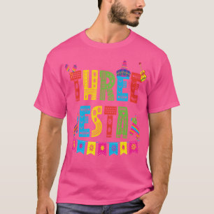 Mexikanisches Thema 3. Geburtstag 3 Jahre alt Drei T-Shirt