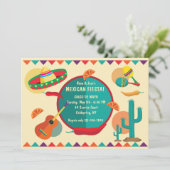 Mexikanisches Thema Cinco de Mayo Party Einladung (Stehend Vorderseite)