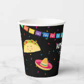 Mexikanisches Thema Fiesta Birthday Party Pappbecher (Vorderseite)