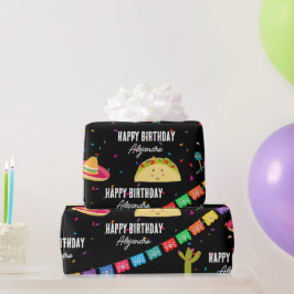 Mexikanisches Thema Fiesta - Taco Bout a Birthday Geschenkpapier