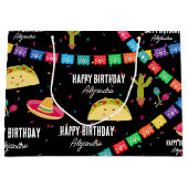Mexikanisches Thema Fiesta - Taco Bout a Birthday Große Geschenktüte (Vorderseite)