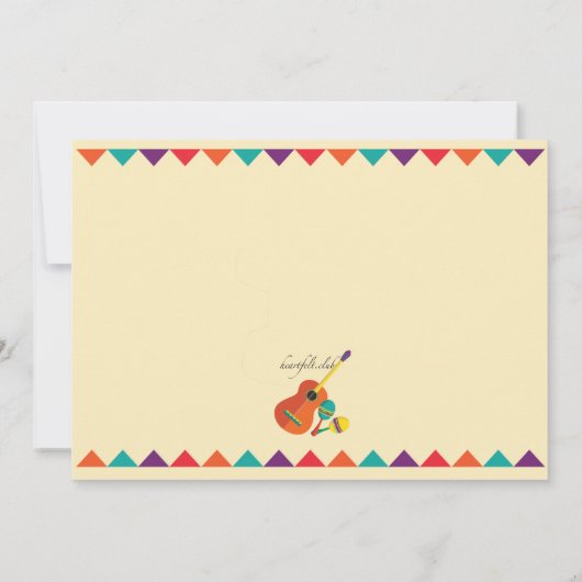 Mexikanisches Thema Geburtstagsparty Einladung (Rückseite)