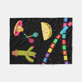 mexikanisches Thema Niedliches farbenfrohes Sommer Fleecedecke (Vorderseite (Horizontal))