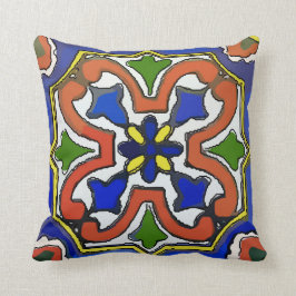 Mexikanisches Tile Blue Kissen
