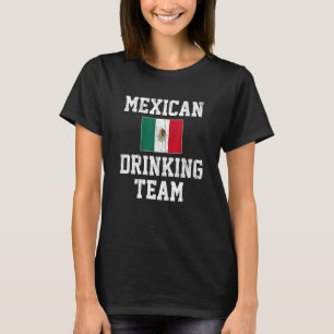 Mexikanisches Trinkteam Land Mexiko Flagge Vintag T-Shirt