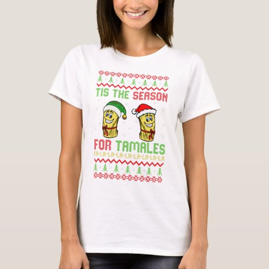 Mexikanisches Ugly Weihnachten Die Saison für Tama T-Shirt (Vorderseite)