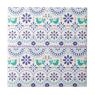 Mexikanisches Vogel-Fliesen-Volkskunst-Muster Fliese