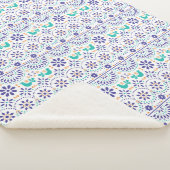 Mexikanisches Vogel-Fliesen-Volkskunst-Muster Sherpadecke (3/4)