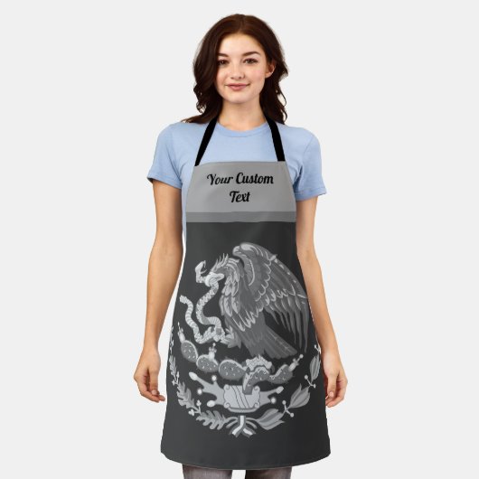 Mexikanisches Wappen mit einem goldenen Adler - si Schürze (Getragen)