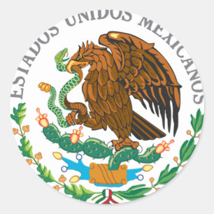 Mexikanisches Wappen Runder Aufkleber