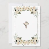 Mexikanisches Weißes Silber Charra Gir Bautizo Ein Einladung (Rückseite)