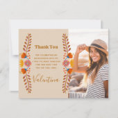 Mexikanisches Western Typografie Monogramm Foto Dankeskarte (Vorderseite)