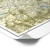 " Mexiko: 1916 Detaillierte Karte ... Poster (Ecke)