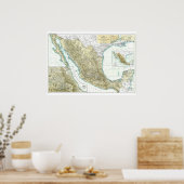 " Mexiko: 1916 Detaillierte Karte ... Poster (Küche)