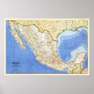 " Mexiko: 1973 Classic MAP ... Poster