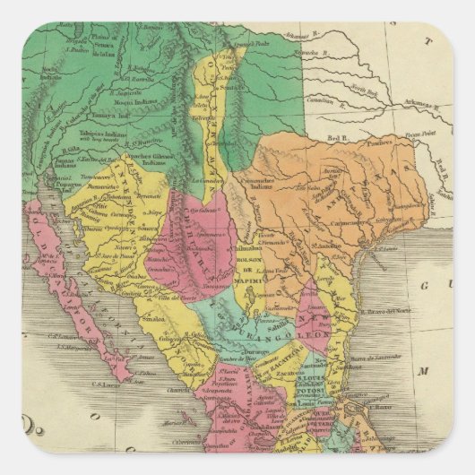 Mexiko 3 quadratischer aufkleber (Vorderseite)