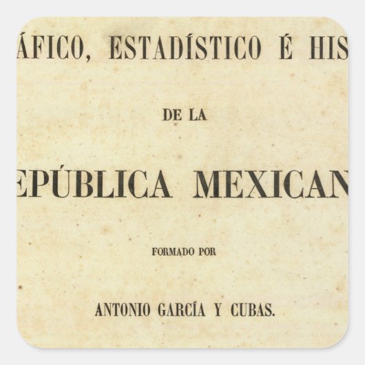 Mexiko 7 quadratischer aufkleber (Vorderseite)