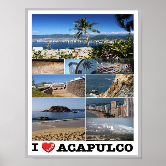 Mexiko - Acapulco - I Liebe - Poster (Vorne)