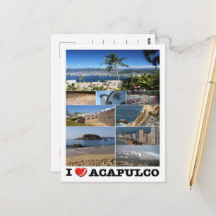 Mexiko - Acapulco - I Liebe - Postkarte